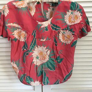 Wolven for Anthropologie Floral Blouse, Size XSP